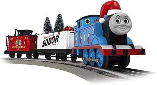 Lionel Thomas & Friends Christmas Freight Electric O Gauge Bluetooth Train Set with Remote, Blue,red and White