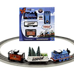 Lionel Thomas & Friends Christmas Freight Electric O Gauge Bluetooth Train Set with Remote, Blue,red and White