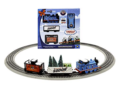 Lionel Thomas & Friends Christmas Freight Electric O Gauge Bluetooth Train Set with Remote, Blue,red and White