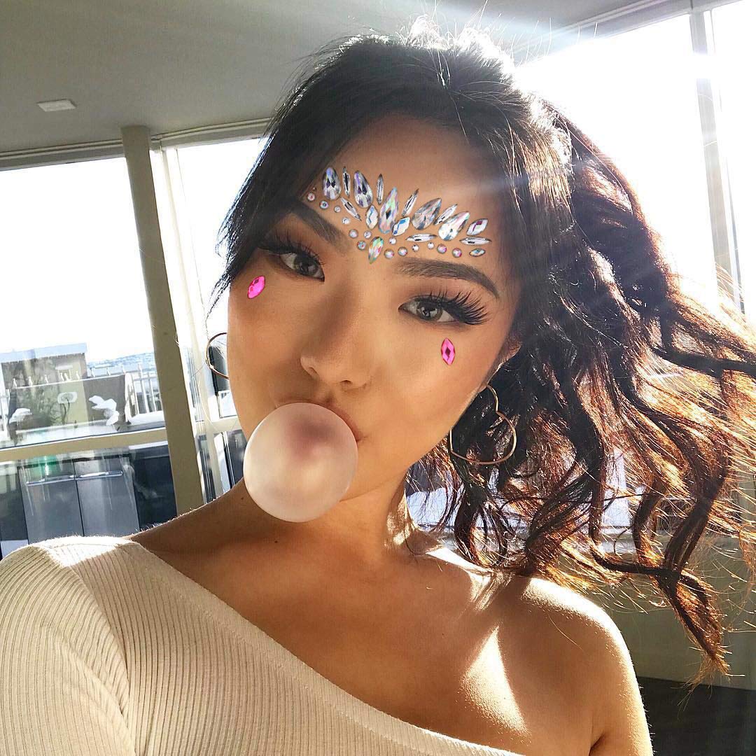 6 Sets Women Mermaid Face Gems Glitter,Rhinestone Rave Festival Face Jewels,Crystals Face Stickers, Eyes Face Body Temporary Tattoos