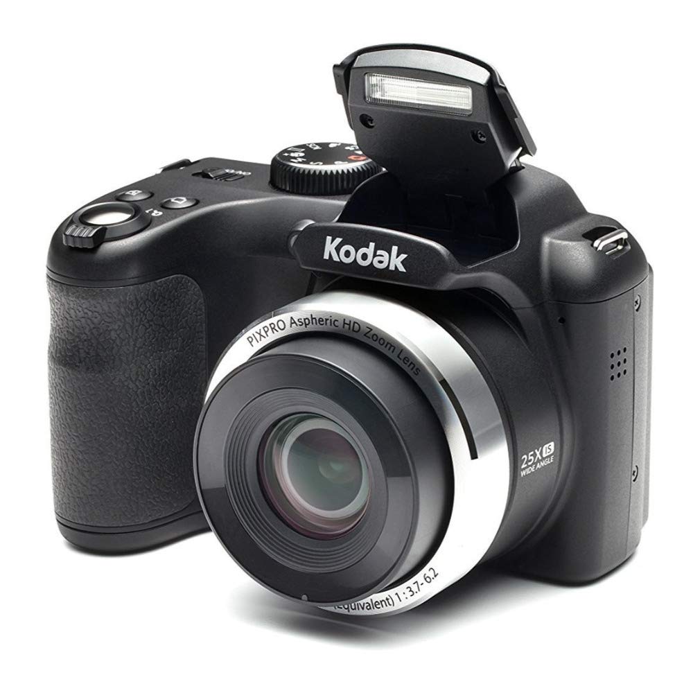 Kodak PIXPRO AZ252 Astro Zoom 16MP Digital Camera (Black) with 16GB SD Card and Case Bundle (3 Items)