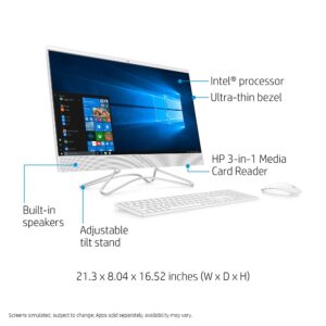 HP 24-Inch All-in-One Computer, Intel Core i5-8250U, 12GB RAM, 1TB Hard Drive, Windows 10 (24-f0060, White)