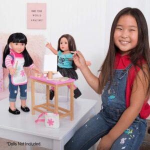 ADORA Amazing Worlds Collection, an Amazon Exclusive 16-Piece Doll Accessories - Artist Studio Wooden Play Set