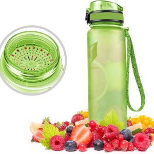 Super Sparrow Water Bottle - 12 oz - BPA & Toxic Free Tritan Water Bottles - One Touch Opening - Leak-proof Plastic Bottle - Kids Water Bottle for Office, Gym, Outdoor, Sports