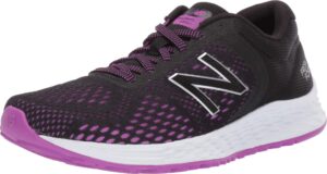 new balance women's fresh foam arishi v2 running shoe, black/voltage violet/silver metallic, 7 m us
