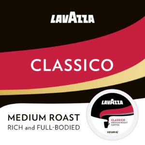Lavazza Classico Single-Serve Coffee K-Cup® Pods for Keurig® Brewer, Medium Roast,100% Arabica, Value Pack, Full bodied medium roast with rich flavor and notes of dried fruit,10 Count (Pack of 6)