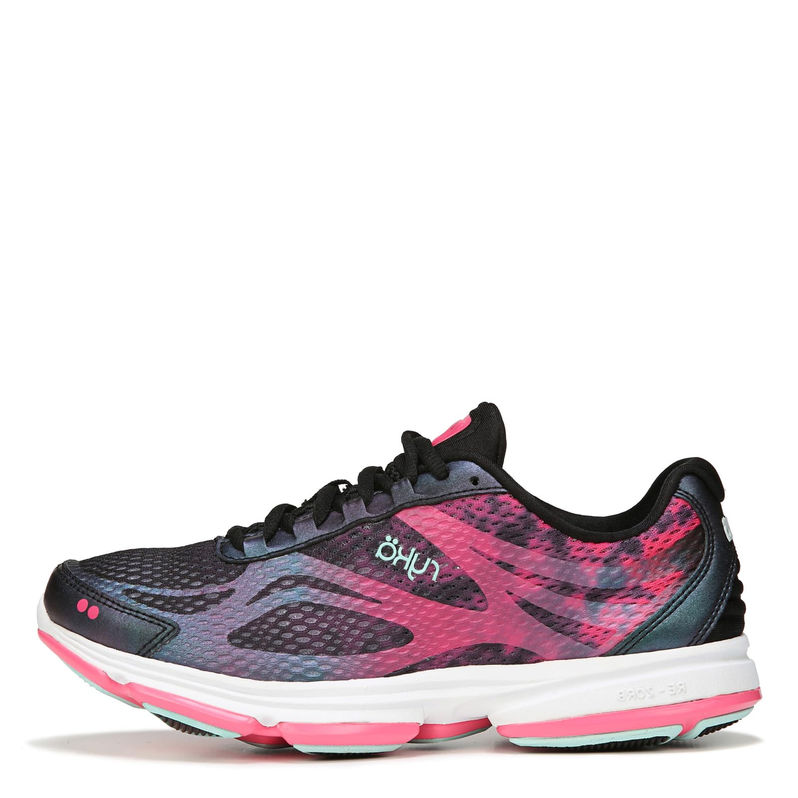 Ryka Women's Devotion Plus 2 Walking Shoe, Black Pink, 8.5 US