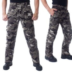 CRYSULLY Men's Summer Outdoors Casual Military Style Pants Tactical Army Multicam Camouflage Cargo Pants
