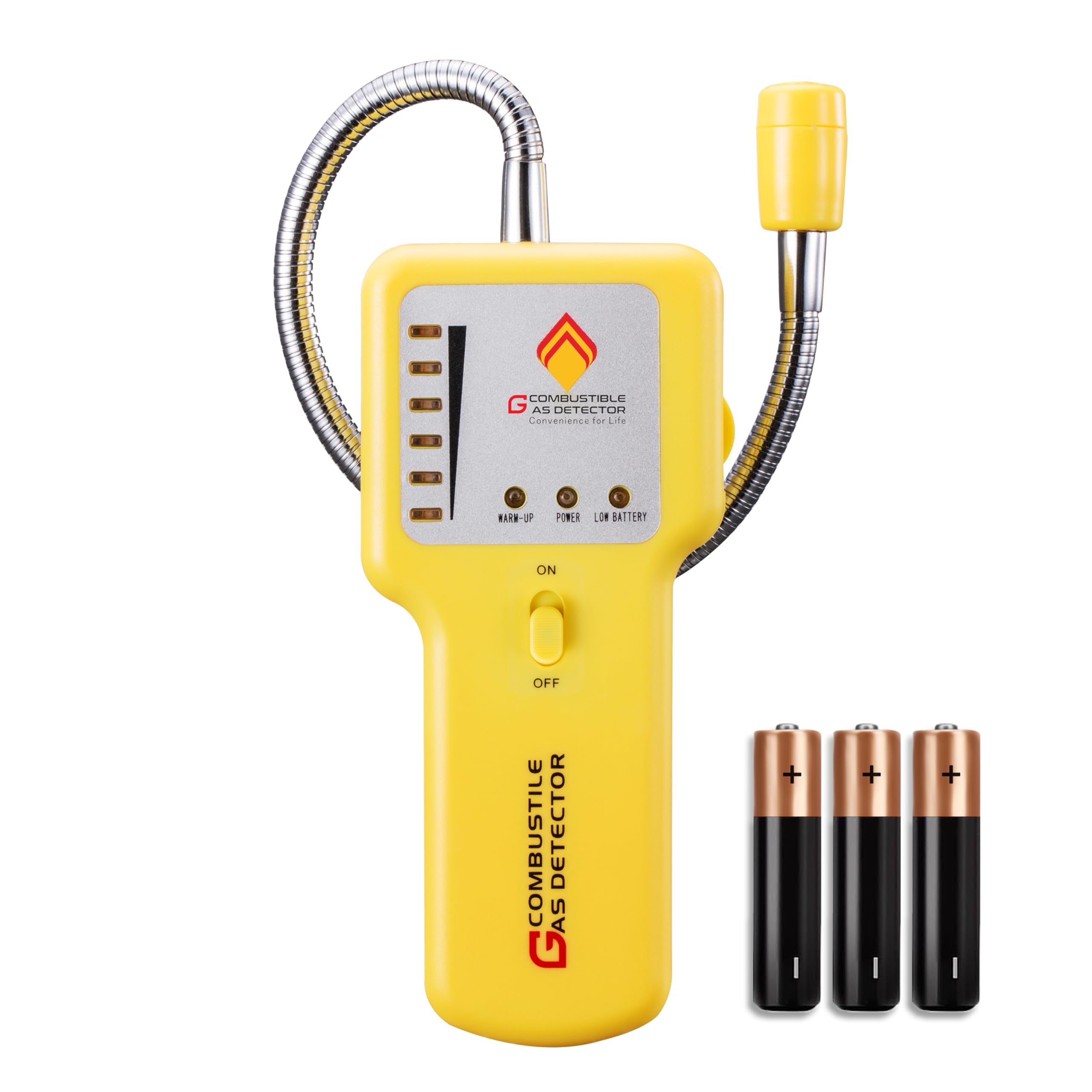 TECHAMOR Natural Gas Detector, Y201 Pro Portable Gas Leak Sniffer, Locating The Source of Propane, Methane, Butane, Natural Gas, LPG and Combustible Gas Leak for Home & RV (Y201)