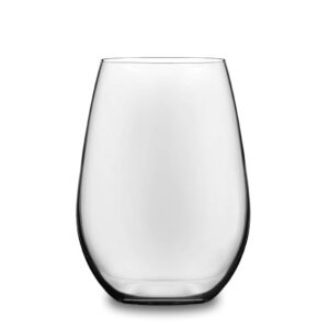 Libbey Signature Kentfield Stemless 12-Piece Wine Glass Party Set for Red and White Wines