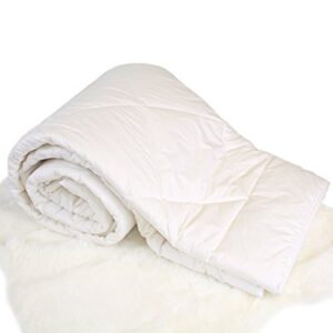 woolino premium australian wool duvet insert bed comforter, mid-weight wool fill 17.6 oz wool comforter, washable, crib