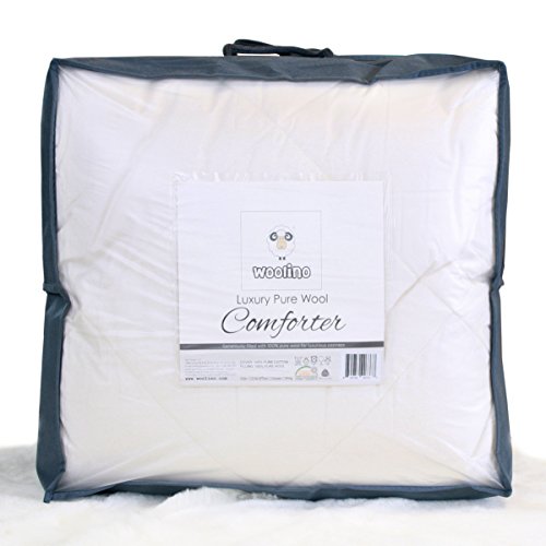 Woolino Premium Australian Wool Duvet Insert Bed Comforter, Mid-Weight Wool Fill 17.6 oz Wool Comforter, Washable, Crib