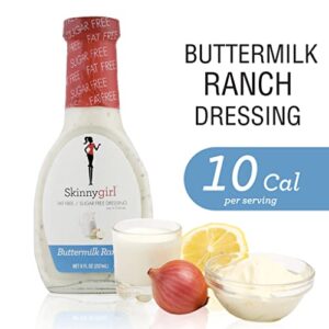 Skinnygirl Fat-Free Salad Dressing, Sugar-Free Buttermilk Ranch, 8 Ounce