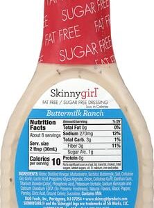 Skinnygirl Fat-Free Salad Dressing, Sugar-Free Buttermilk Ranch, 8 Ounce