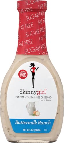 Skinnygirl Fat-Free Salad Dressing, Sugar-Free Buttermilk Ranch, 8 Ounce