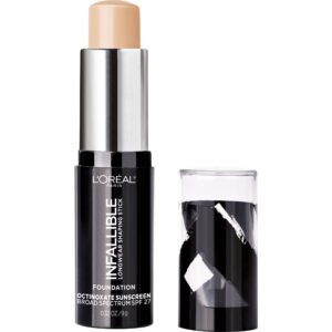 L'Oreal Paris Makeup Infallible Longwear Shaping Stick Foundation, 401 Ivory, 1 Tube,0.32 Ounce