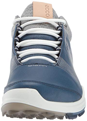 ECCO Women's Biom Hybrid 3 Gore-Tex Golf Shoe, Denim Blue Yak Leather, 5-5.5