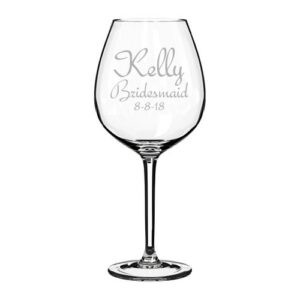 engraved 20oz large jumbo wine glass white red wine custom personalized