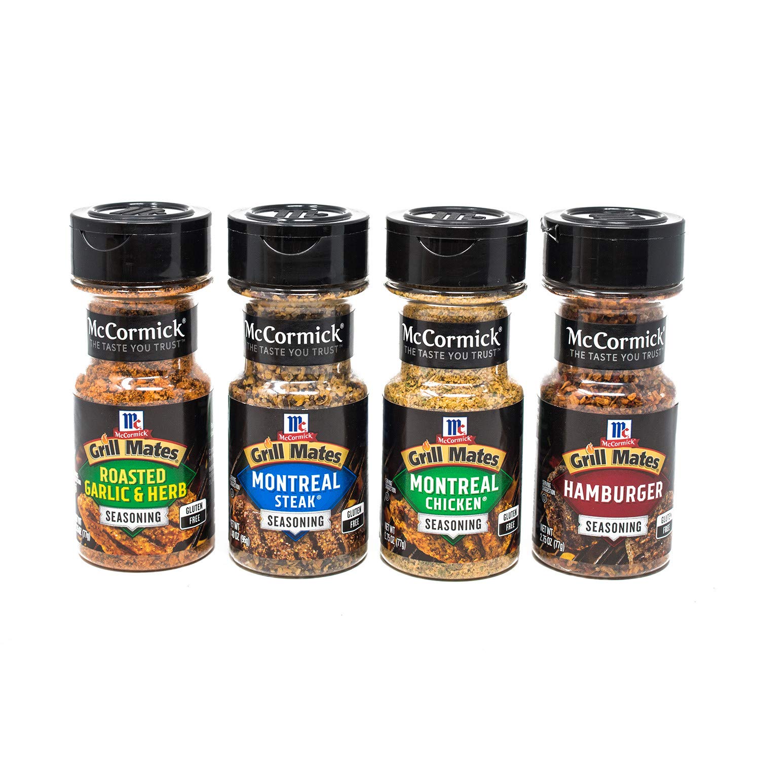 McCormick Grill Mates Everyday Blends Grilling Variety Pack (Montreal Steak, Montreal Chicken, Roasted Garlic & Herb, Hamburger), 4 Count