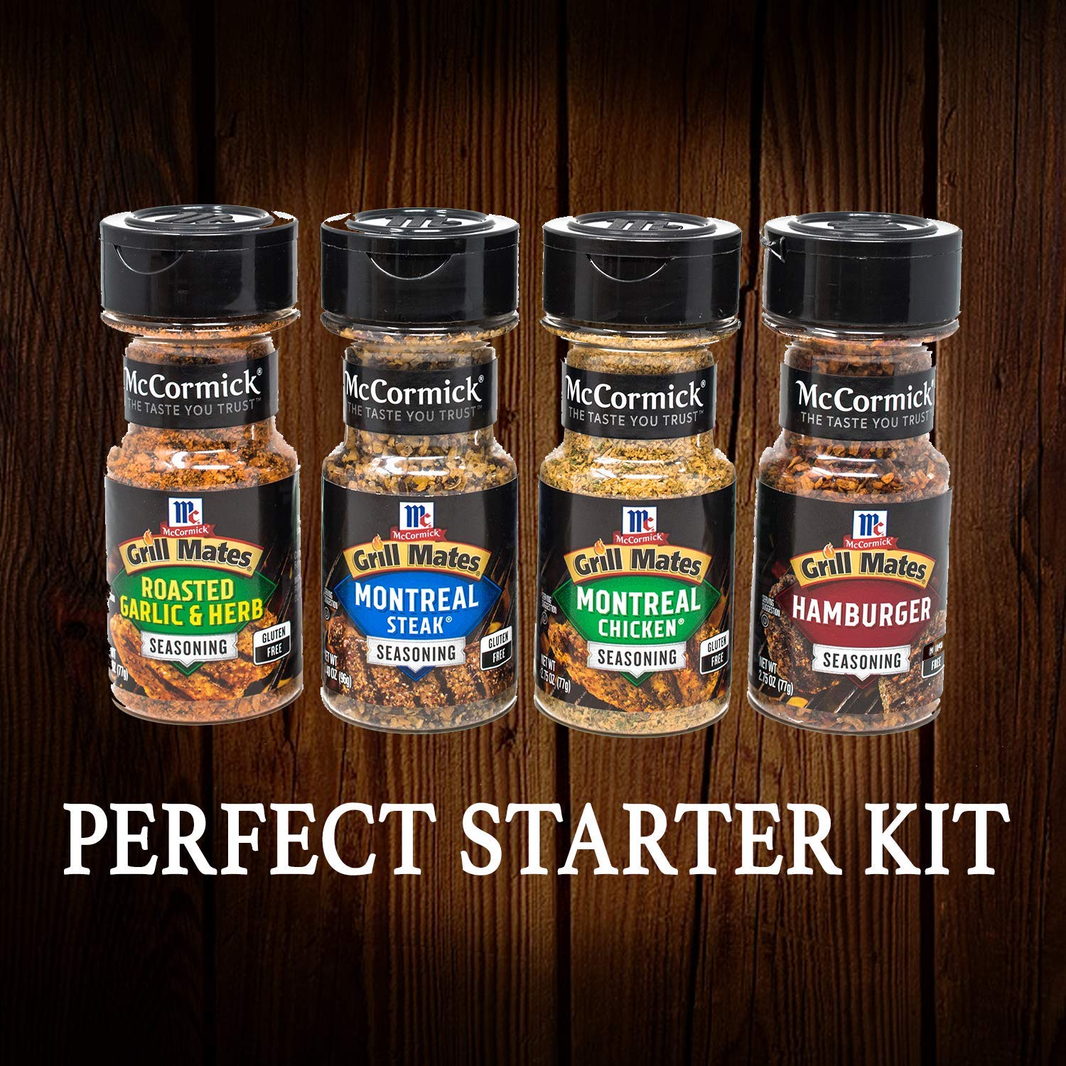 McCormick Grill Mates Everyday Blends Grilling Variety Pack (Montreal Steak, Montreal Chicken, Roasted Garlic & Herb, Hamburger), 4 Count