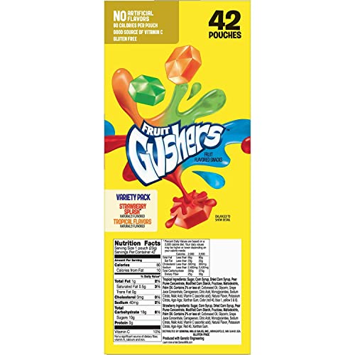 Fruit Fruit Fruit Gushers Variety Pack, Strawberry Splash & Tropical (42 ct.) A1