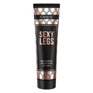 onyx sexy legs tanning lotion with bronzer - gradual leg makeup - double bronzing lotion for perfectly tanned legs and hard to tan body parts - legs tanner with anti-orange technology