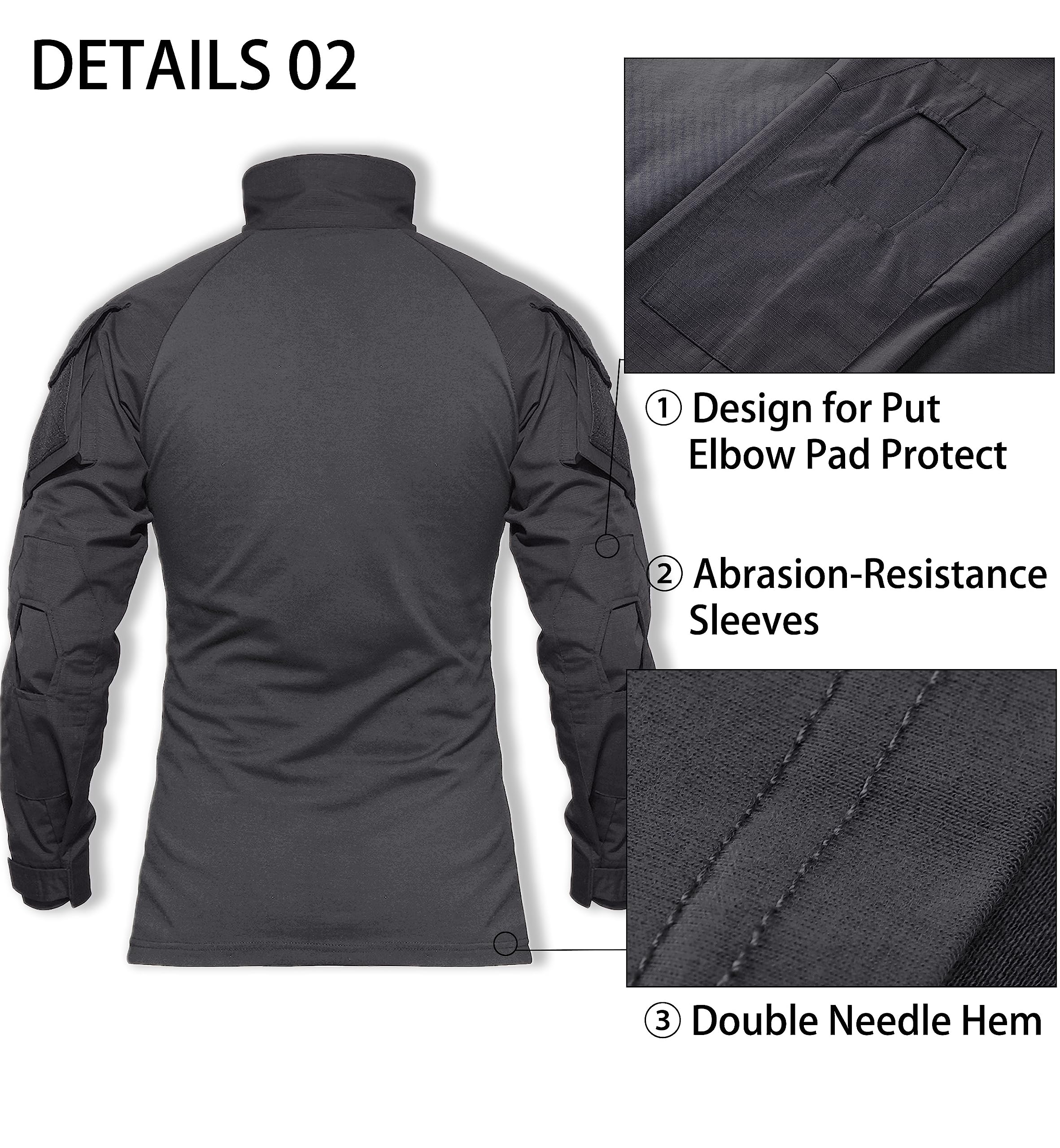 MAGCOMSEN Men's Tactical Long Sleeve Shirt - Combat, Military, Hiking, Work, Summer, Fishing