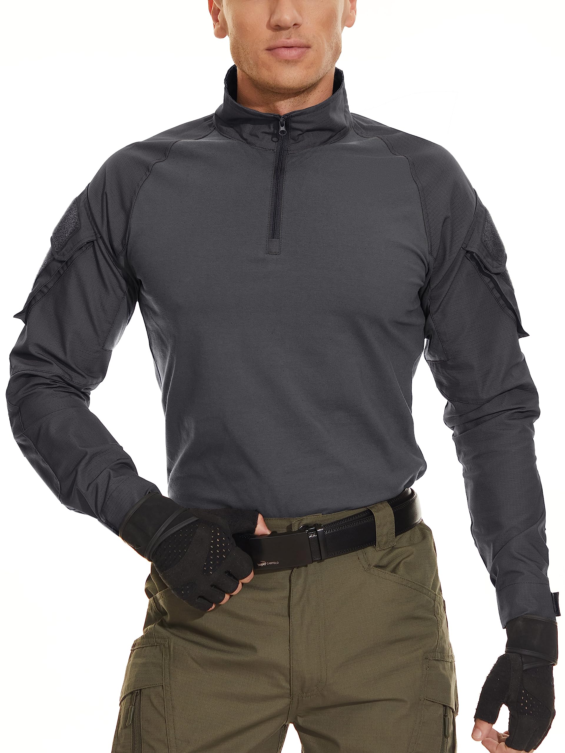 MAGCOMSEN Men's Tactical Long Sleeve Shirt - Combat, Military, Hiking, Work, Summer, Fishing