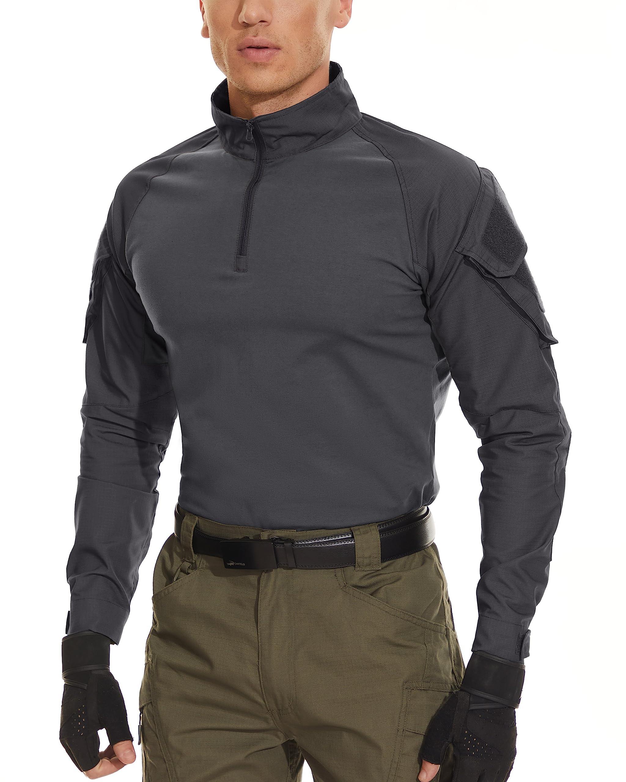 MAGCOMSEN Men's Tactical Long Sleeve Shirt - Combat, Military, Hiking, Work, Summer, Fishing