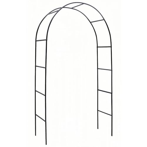 Garden Arch, Outdoor Flower Garden Arch Trellis, Sturdy Steel Arbor for Climbing Plants, Wedding Decoration, 7'8" H x 4'5" W, Dark Green