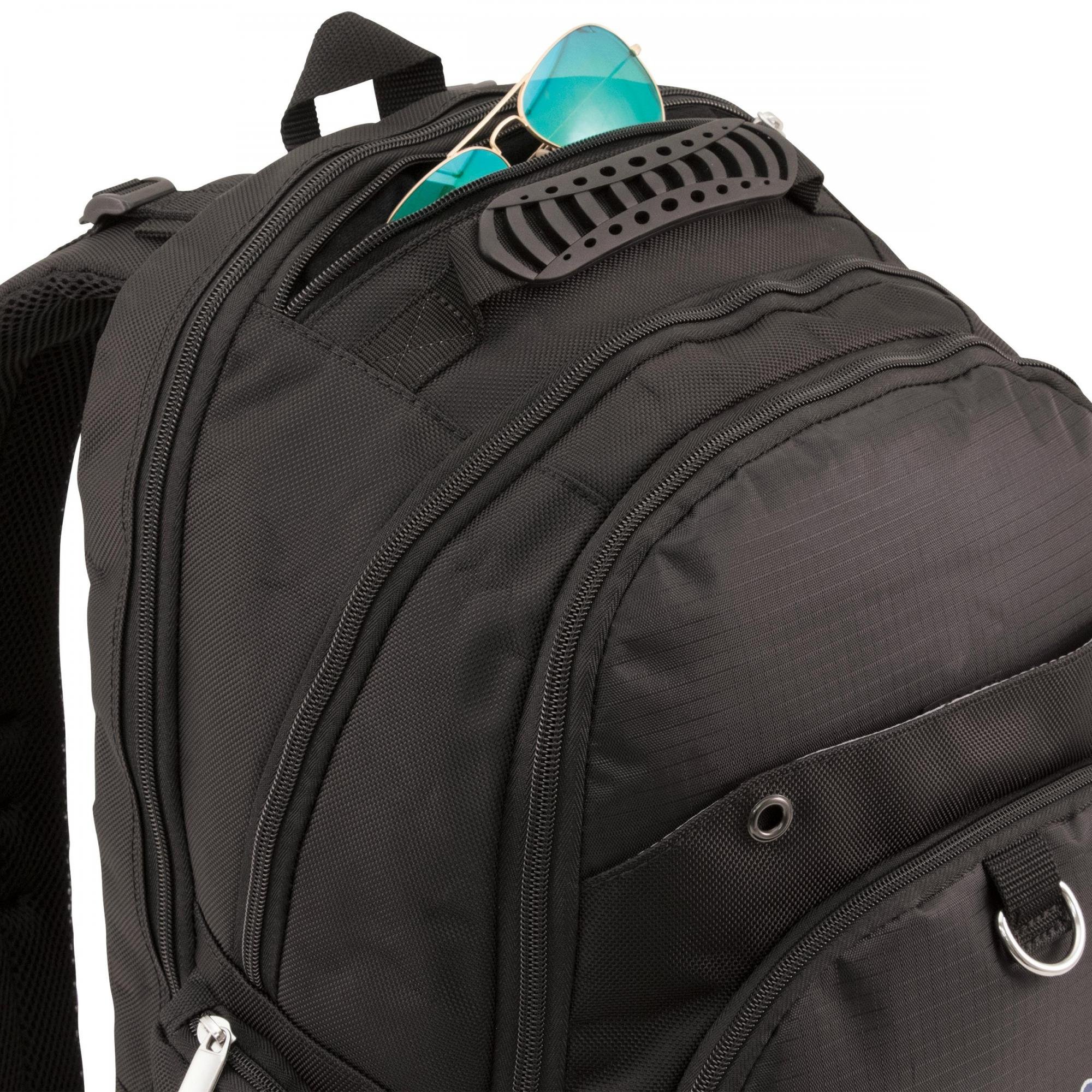 Mercury Luggage Backpack Pro Travel Deluxe Black