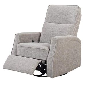 Emerald Home Tabor Wheat Swivel Reclining Glider with Swivel, Glider, and Reclining Functions Standard//Transitional