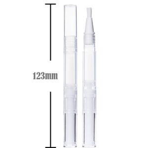 TWY 10 Pack 3ml Transparent Empty Nail Oil Twist Pen Cosmetic Container Lip Gloss Brush Applicators Eyelash Growth Liquid Tube with 10 Pack 3ml Plastic Graduated Transfer Pipettes