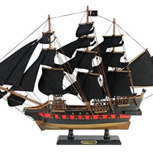 Handcrafted Nautical Decor Wooden Blackbeard's Queen Anne's Revenge Black Sails Limited Model Pirate Ship