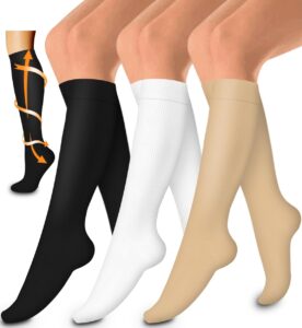 3 pack medical compression sock-compression sock for women and men-best for running,nursing,sports