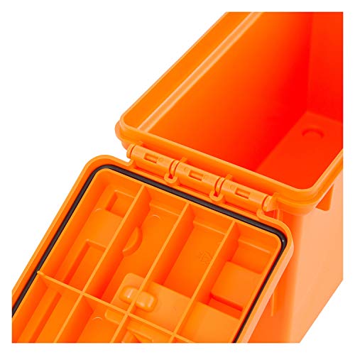 Sheffield 12630 Field Box, Pistol, Rifle, or Shotgun Ammo Storage Box, Tamper-Proof Locking Ammo Can, Water Resistant, Made in The U.S.A, Stackable, Orange