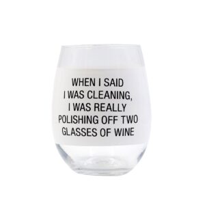 about face designs 122798 polishing off wine glass stemless wine glass, 16 oz, clear