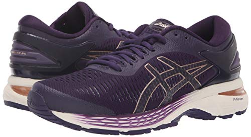 ASICS Women's Gel-Kayano 25 Running Shoes, 5, Night Shade/Cream