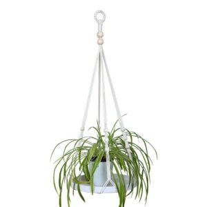 ul source macrame planter hanger with large tray 100% handmade wall hanging plants bracket for indoor plants home decor gift