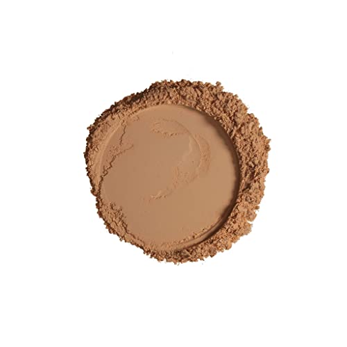 Ruby Kisses Face Powder Foundation, Pressed Compact Makeup Setting Powder, Full Coverage Matte Lightweight, Long-Lasting, Perfect Finishing Powder, Convenient, Sponge & Mirror Included (Caramel)