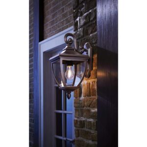 Home Decorators Collection 23462 1-Light Oil-Rubbed Bronze Outdoor 8" Wall Mount Lantern with Clear Glass