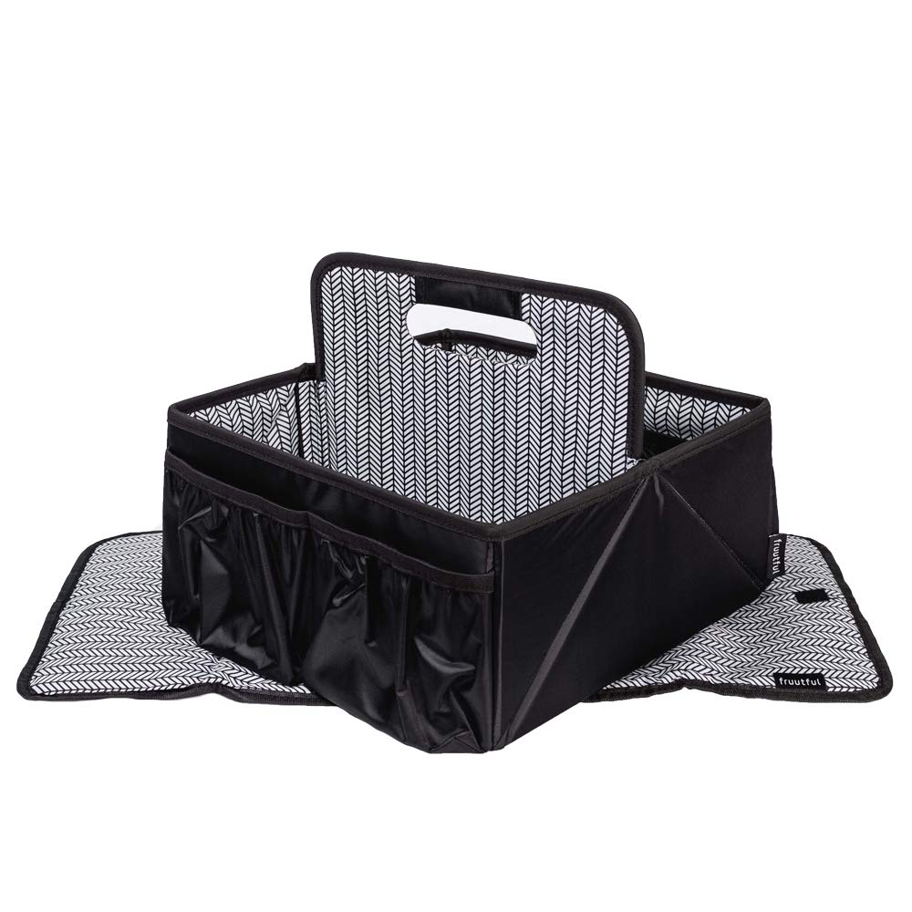 Baby Diaper Caddy and Car Organizer for Accessories: Large Portable Boy or Girl Nursery Storage Bin for Changing Table with Changing Pad: Baby Registry Shower Gift: Baby Stuff