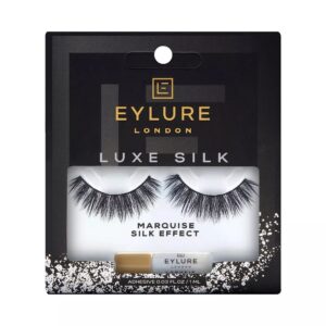 eylure luxe silk marquise reusable eyelashes, adhesive included, 1 pair