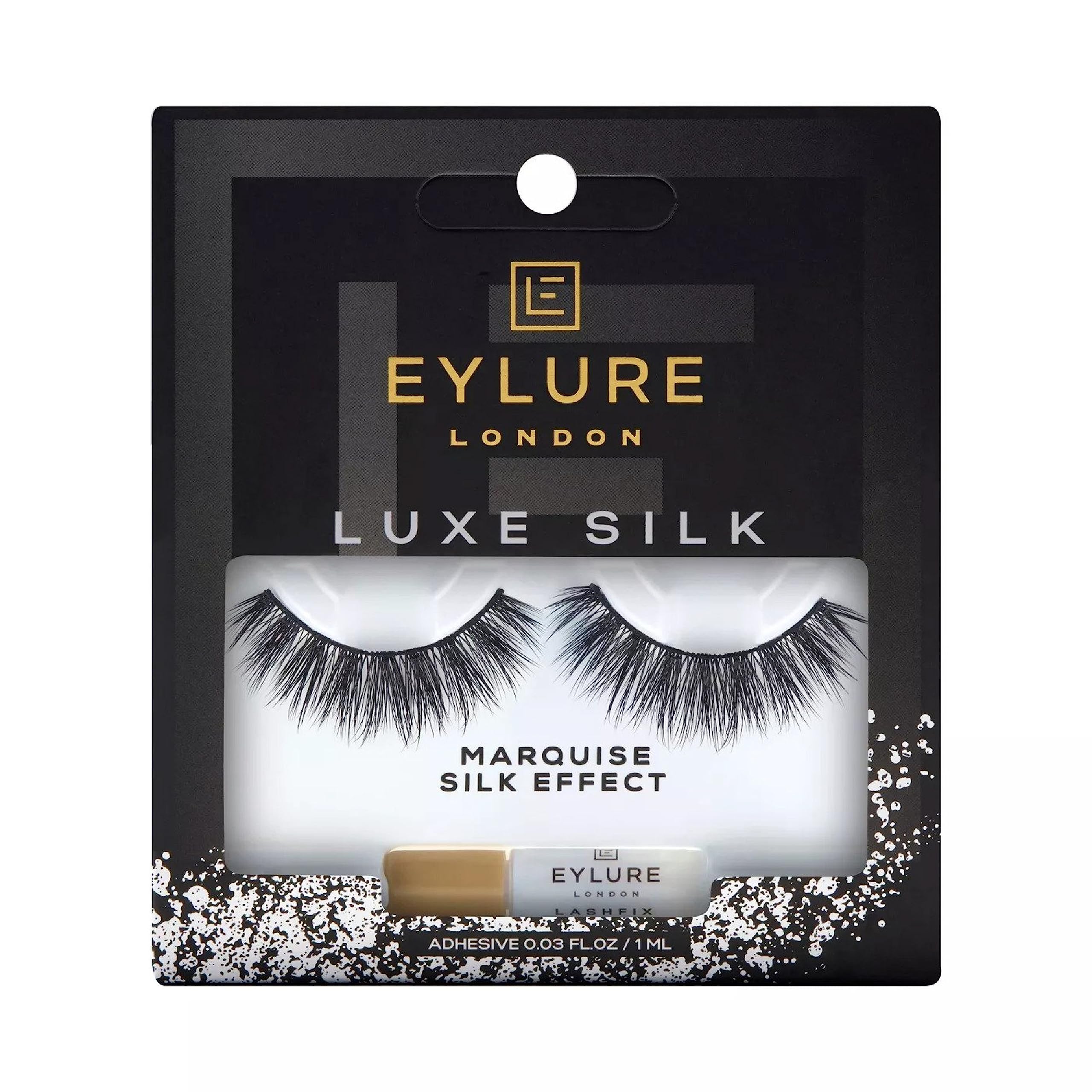 Eylure Luxe Silk Marquise Reusable Eyelashes, Adhesive Included, 1 Pair