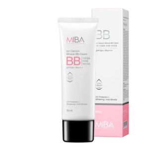 miba ion calcium mineral bb cream 50ml / 1.69 fl.oz patent raw material mineral ion calcium. thin but overwhelming coverage. long lasting power. excluding chemicals as much as possible