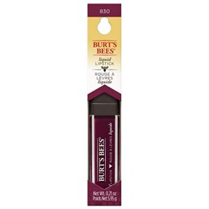 Burt's Bees 100% Natural Glossy Liquid Lipstick, Wine Waters, 1 Tube