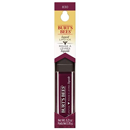 Burt's Bees 100% Natural Glossy Liquid Lipstick, Wine Waters, 1 Tube