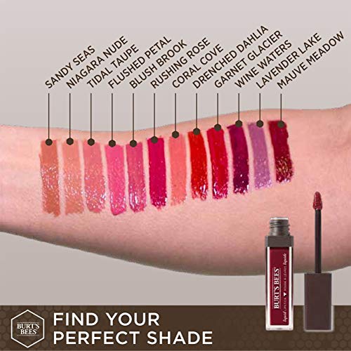 Burt's Bees 100% Natural Glossy Liquid Lipstick, Wine Waters, 1 Tube