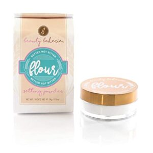 beauty bakerie flour setting powder, finishing powder for setting foundation makeup in place, oat (translucent), 0.5 ounce