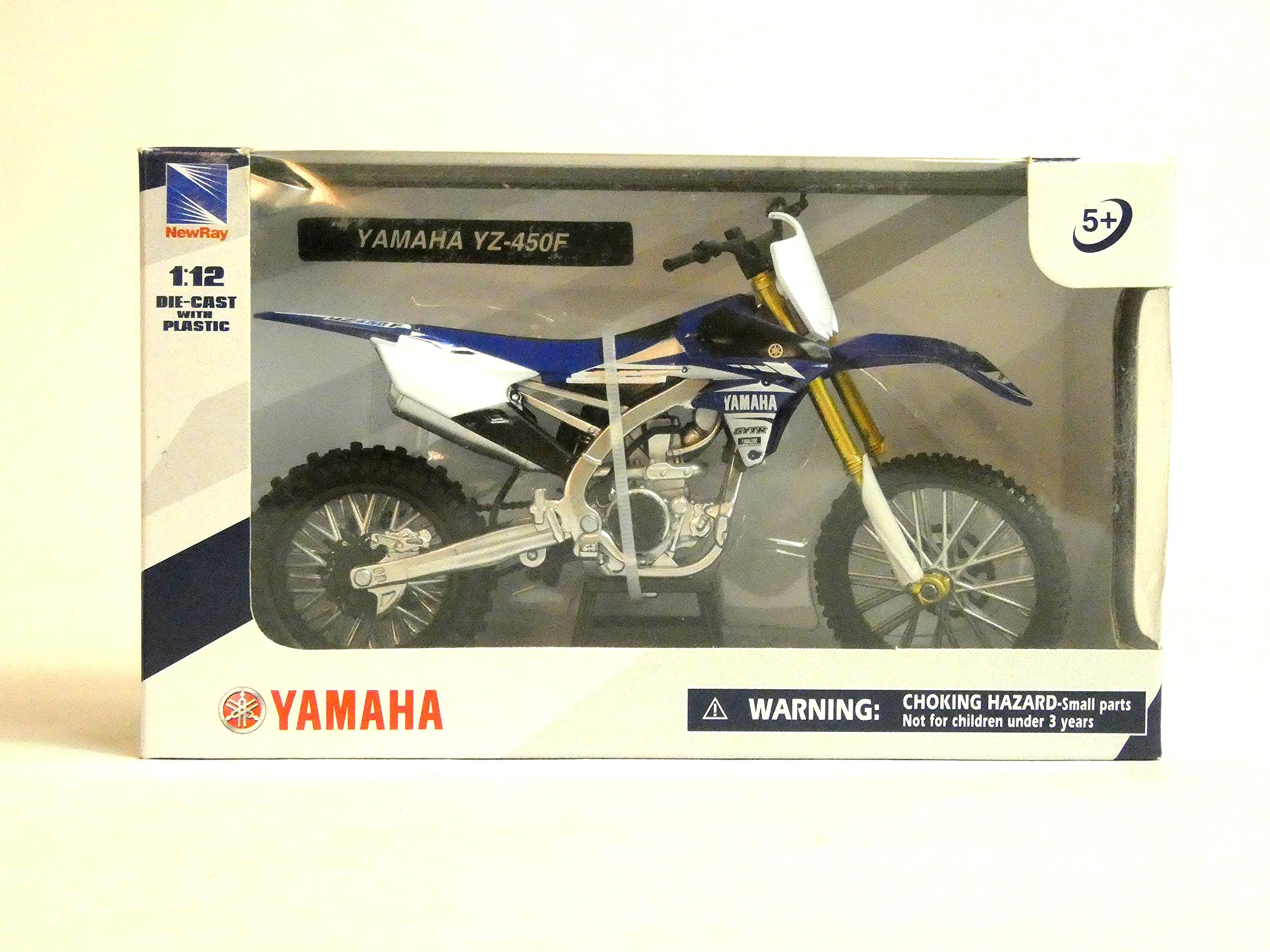 New-Ray Motorcycle Yamaha YZF 450 2017 Miniature Scale 1/12°, 57983, Multicolor